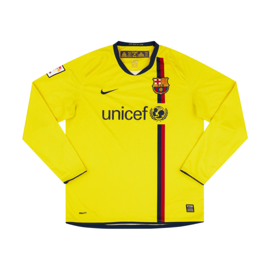 2008-09 FC Barcelona Visitante Manga Larga