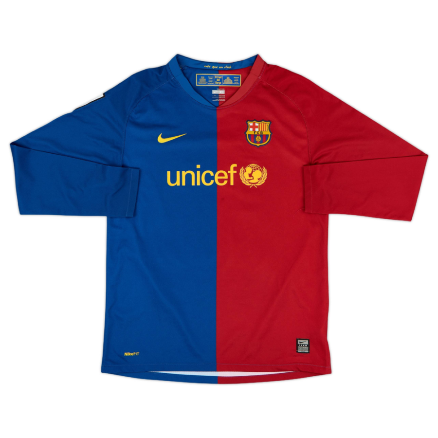 2008-09 FC Barcelona Local Manga Larga