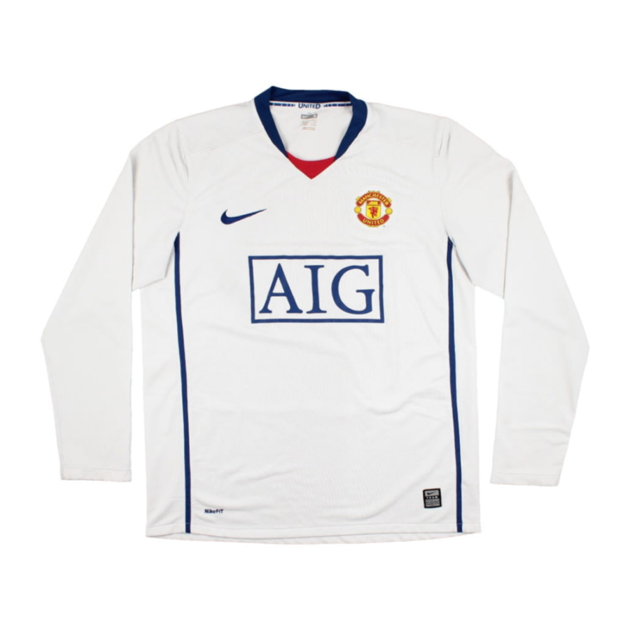 2008-09 Manchester United FC Visitante Manga Larga