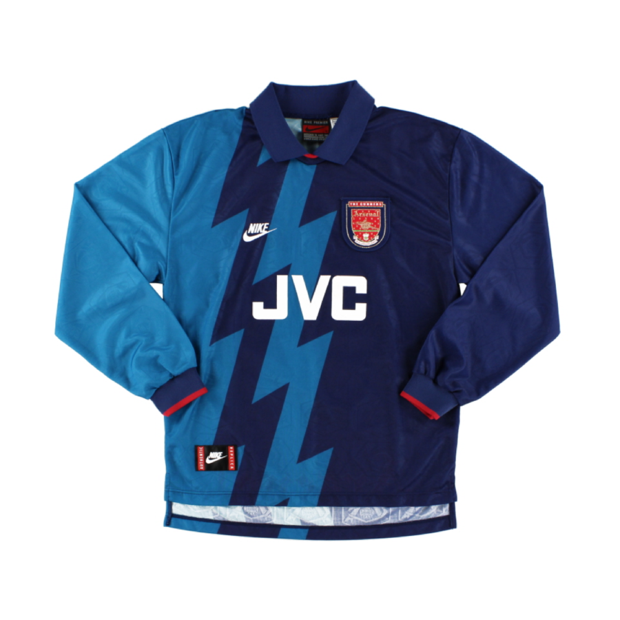 1995-96 Arsenal FC Visitante Manga Larga